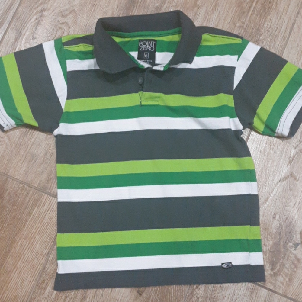 Size 6 Boys Green Polo